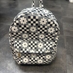 Under One Sky Mini Backpack Checkerboard Skater Flowers Daisy Hippie Bogo